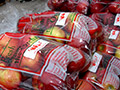 Bags of pre-picked apples
